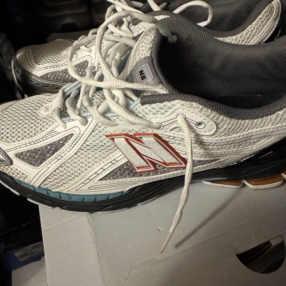 New Balance White and Black Athletic Shoes